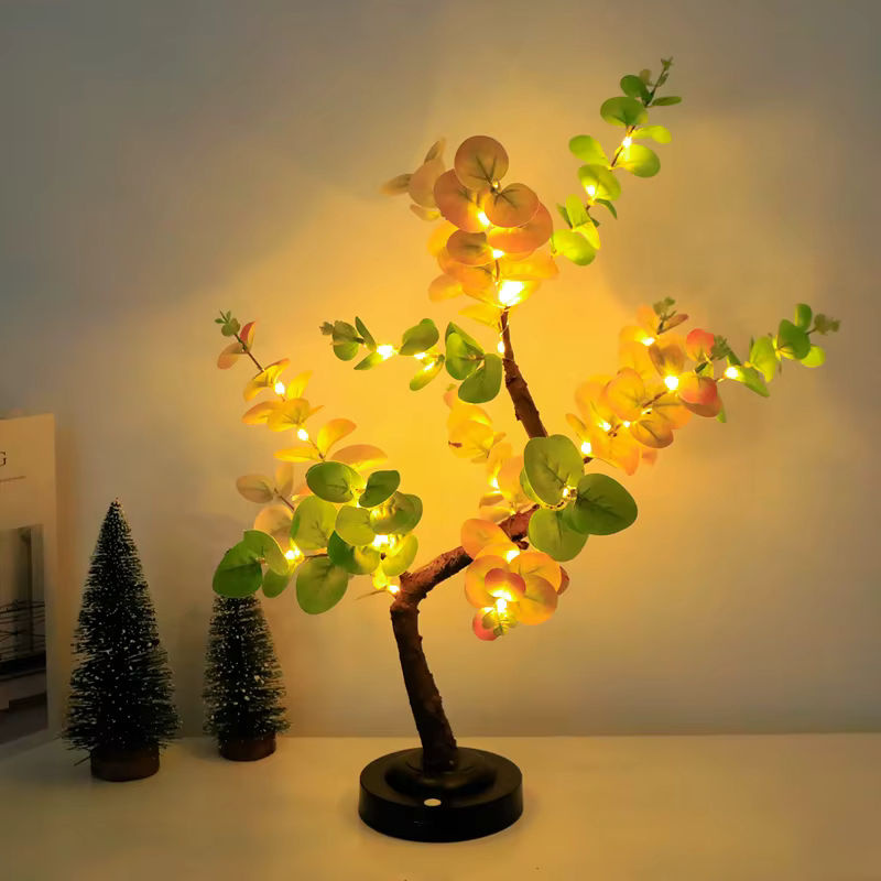 SHENZHITECH LED Bonsai Tischleuchte in Grün mit verstellbaren Zweigen und warmweißem Licht für Schlafzimmer und Home Office - Bild 2