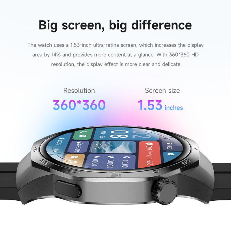 ZODVBOZ Smartwatch, Silikon, schwarz, Herren - Bild 6