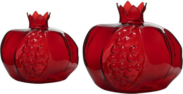 Kesoto Glasvase Granatapfel in Rot im skandinavischen Design - Bild 1