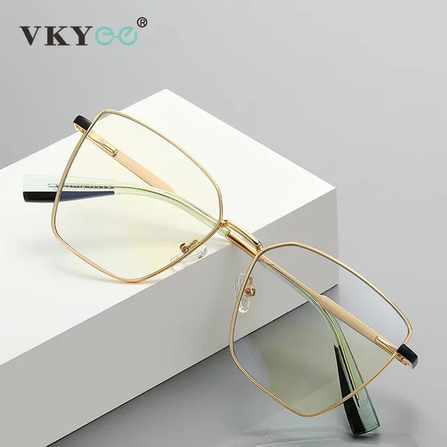 VICKY PFD3051 Lesebrille, Damen, Vollrand, Square, Gold, Metall - Bild 1