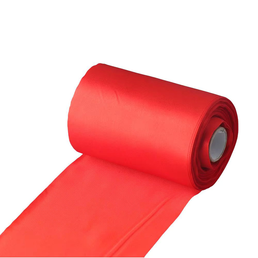 Rotes Satinband für Dekorationen wie Hochzeiten und Weihnachten, Breite: 10,16 cm, Länge: 20,12 m - Bild 2