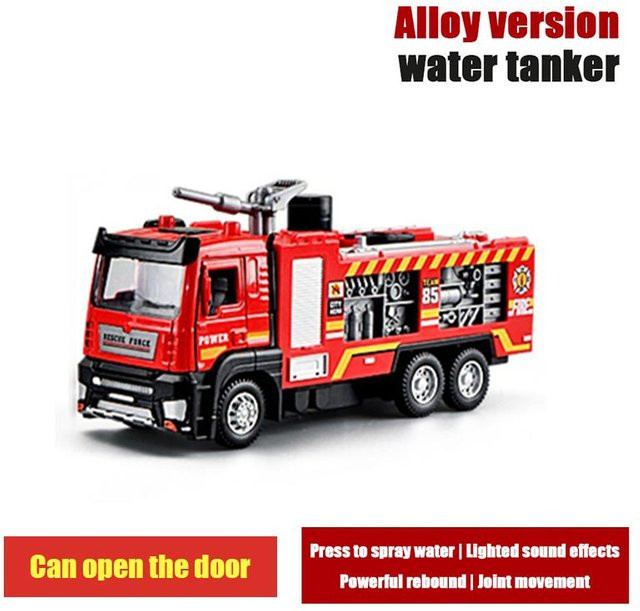 Linyi toy car Feuerwehr Sprinkler Leiterwagen Modell Spielzeug, 1:50, ab 4 Jahren - Bild 1