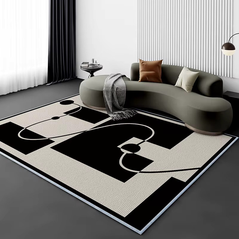 VIKAMA Wohnzimmerteppich im Luxus-Design, schmutzabweisender Teppich für Wohnzimmer und Schlafzimmer, rechteckig - Bild 1