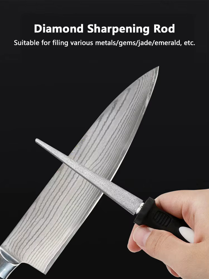Universeller Diamantschärfer aus Metall mit doppelseitigem Flach- und Kurvendesign für Scheren und Gartengeräte - Bild 4