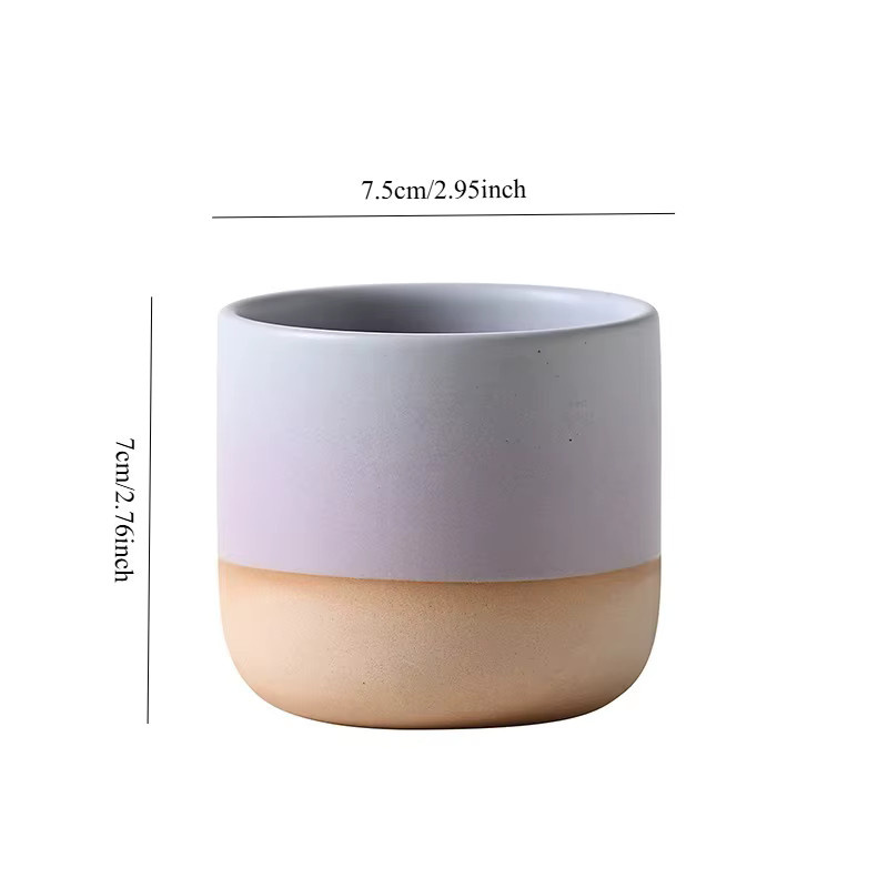 Keramik Teetasse in Pink und Multicolour mit mattem Retro-Design für Kung Fu Tee, 220 ml - Bild 4