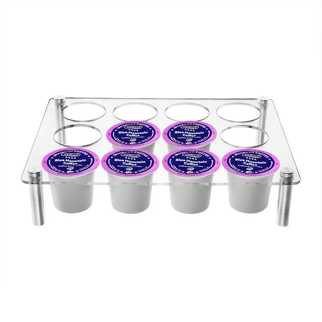 Dalinwell Kaffeepadhalter aus Acryl in Transparent mit 12 Fächern für Keurig K-Cups - Bild 1