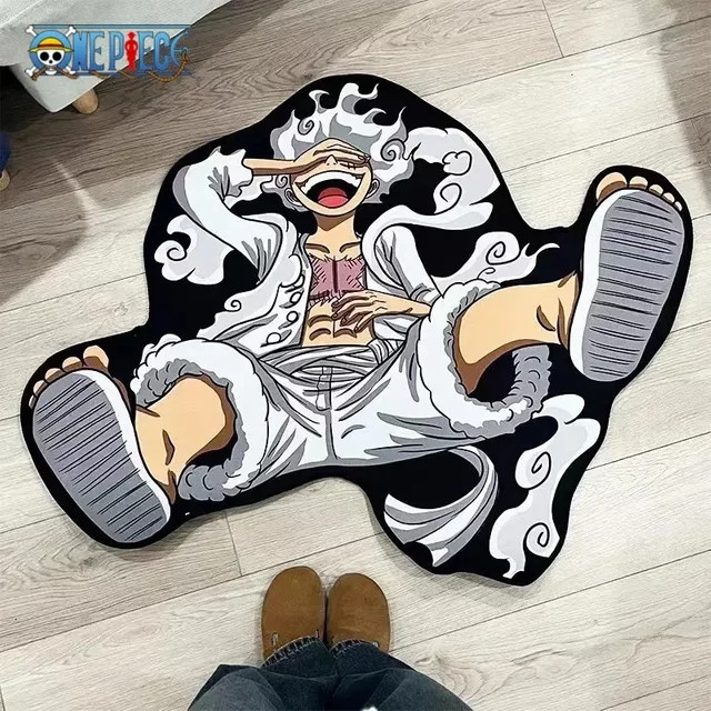One Piece Luffy Gear 5 Anime Teppich unregelmäßige rutschfeste Matte für Wohnzimmer und Sofa in Mehrfarbig - Bild 1