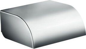 Hansgrohe Axor Uni. Circular Ablage mit Deckel für Wandmontage, Chrom, B: 14,6 cm, H: 14,2 cm - Bild 1