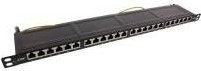 InLine Patchfeld Cat.6A 24-fach, 0,5HE, schwarz RAL9005, Breite: 48,26 cm - Bild 1