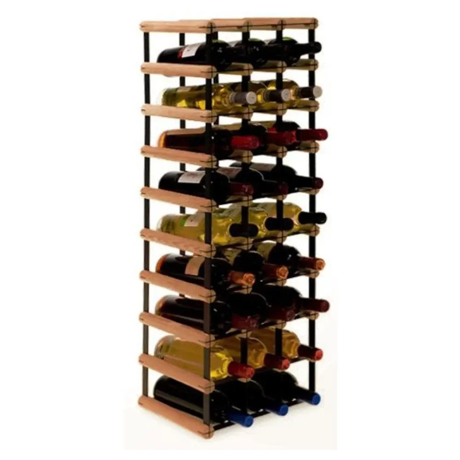 PROREGAL Modulares Weinregal Vinotega Mod aus massivem Kiefernholz, Braun geölt, H x B x T: 92,5 x 32,5 x 24,5 cm - Bild 2