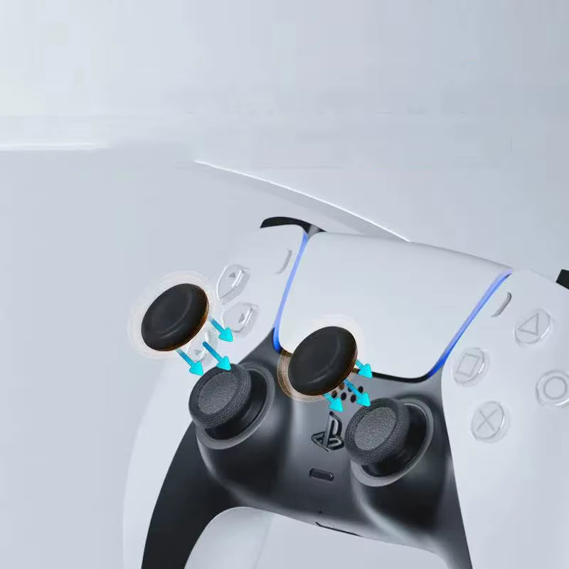 Sony Silikon-Daumengriffe für PS5 und PS4 Controller, rutschfeste Joystick-Abdeckung in Schwarz - Bild 4