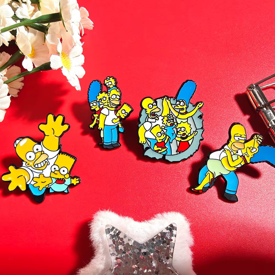 MINISO Broschen Simpsons Familie, Emaille, Bunt - Bild 3