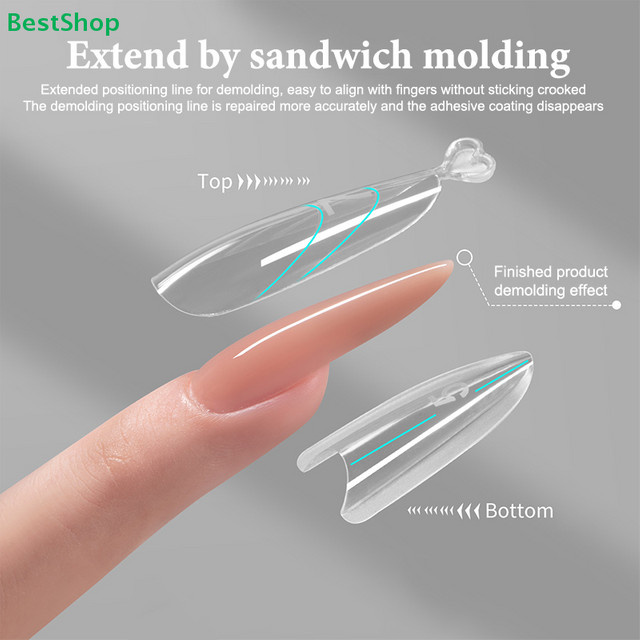 HNKMP Transparente Nagelverlängerungsformen, Sandwich-Formgebungs-Positionierungslinie - Bild 1