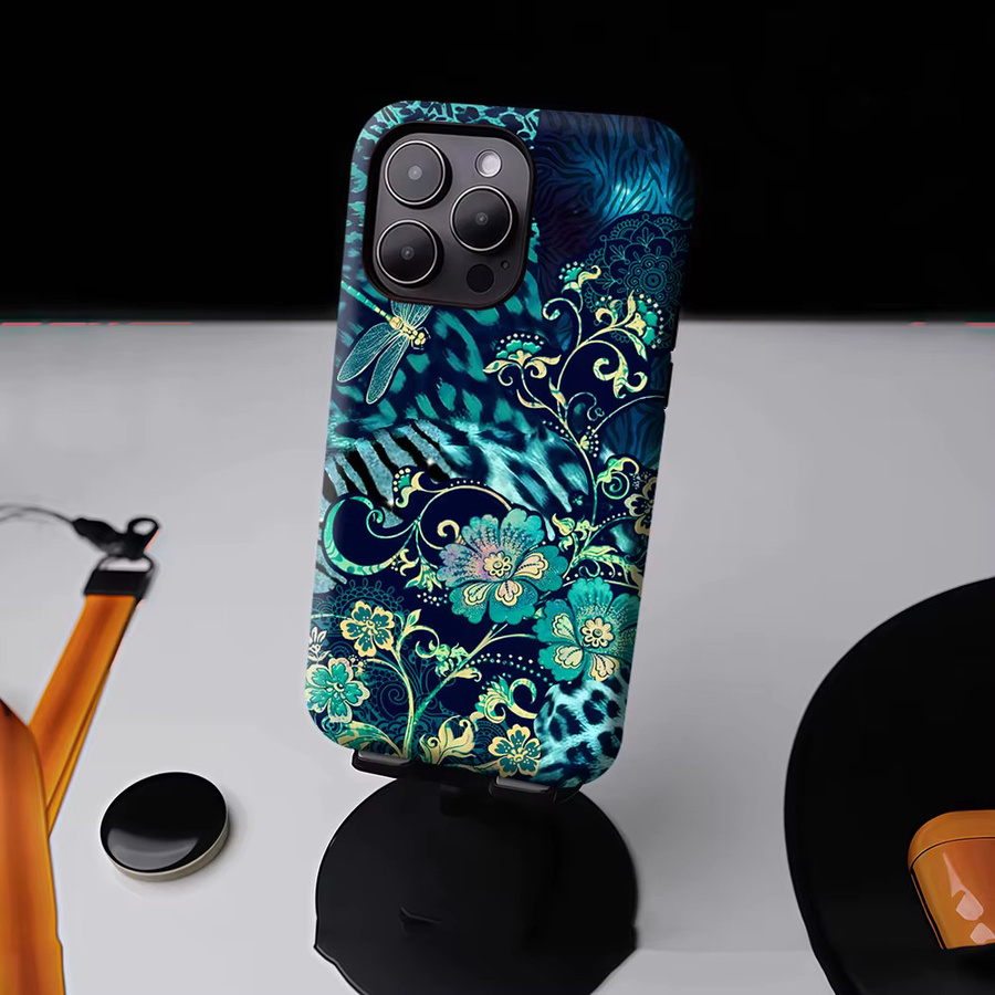 Potdemiel Magnetische Handyhülle Dschungel-Libelle für iPhone 17 16 15 14 13 Pro Max Plus, Mehrfarbig - Bild 4