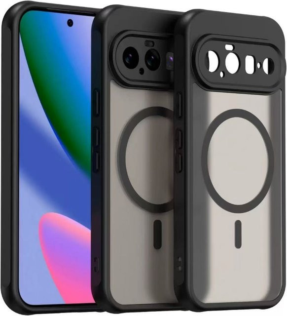Magnetische Schutzhülle für Google Pixel 7 8 9 Pro XL in Matt-Transparent mit MagSafe und Wireless Charging Unterstützung - Bild 1