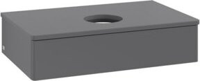 V&B Waschtischunterschrank Antao ohne Frontstruktur in Anthrazit lackiert, B/T/H: 80 x 50 x 19 cm - Bild 1