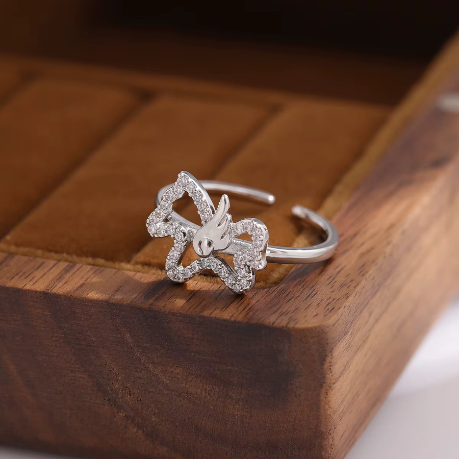 GaGa-Duck Ring, 925 Silber, Kristall, Unisex - Bild 3