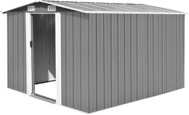 vidaXL Gartenhaus aus Metall in Grau H x B x T: 178 x 257 x 298 cm - Bild 1