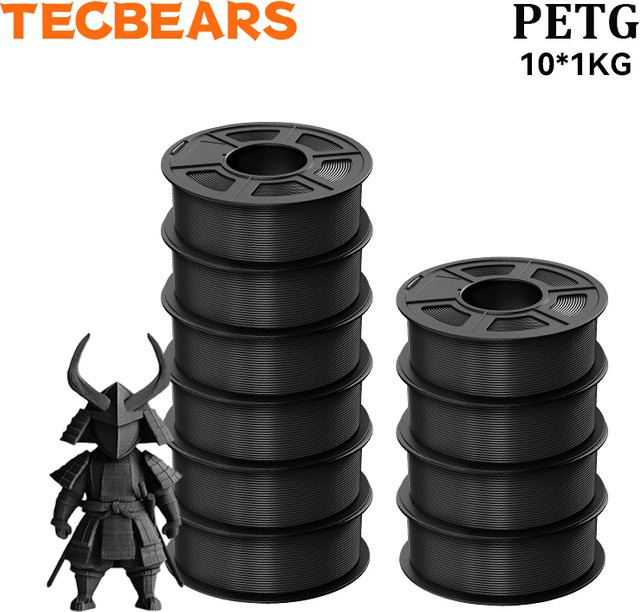 TECBEARS PETG 3D-Drucker-Filament Mehrfarbig, Durchmesser: 1,75 mm, Gewicht: 10 kg - Bild 1