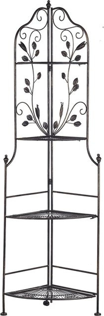 Beliani Badezimmerregal SIDERNO in Schwarz Gold, B/T/H: 35 x 35 x 158 cm - Bild 1