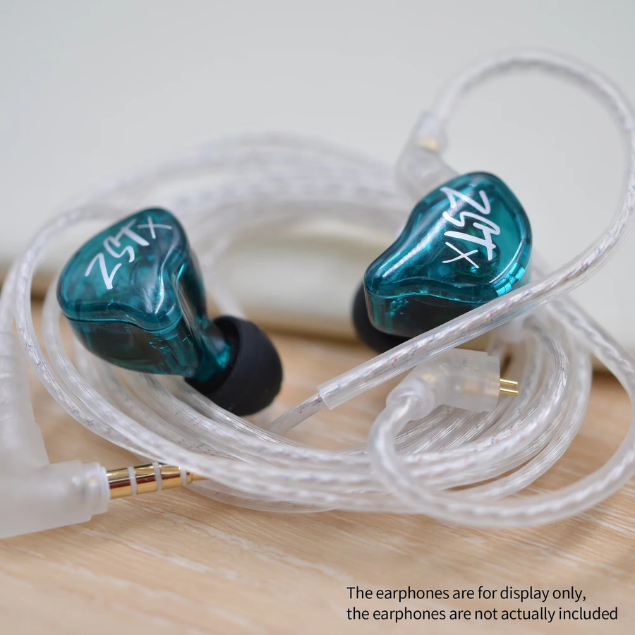 KZ HiFi-Kopfhörerkabel mit 4. Generation Versilberungsprozess, 3,5 mm Klinkenstecker, Gold und Silber, Transparent - Bild 1