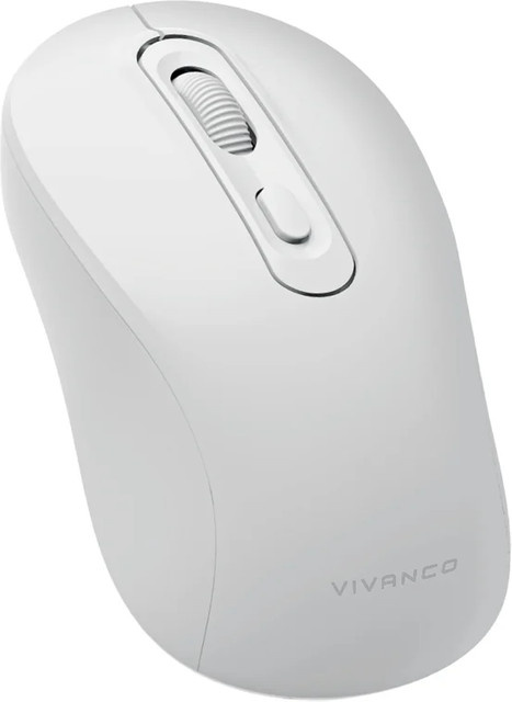 SBS Kabellose Maus mit ergonomischem Design und leisem Klick, Weiß, USB-A - Bild 1