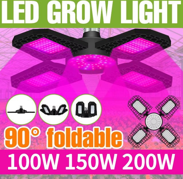 E27 LED Pflanzenlampe mit Vollspektrum für Indoor-Anbau von Blumen, Sämlingen und Gemüse in der Hydrokultur oder im Gewächshaus, Schwarz - Bild 1
