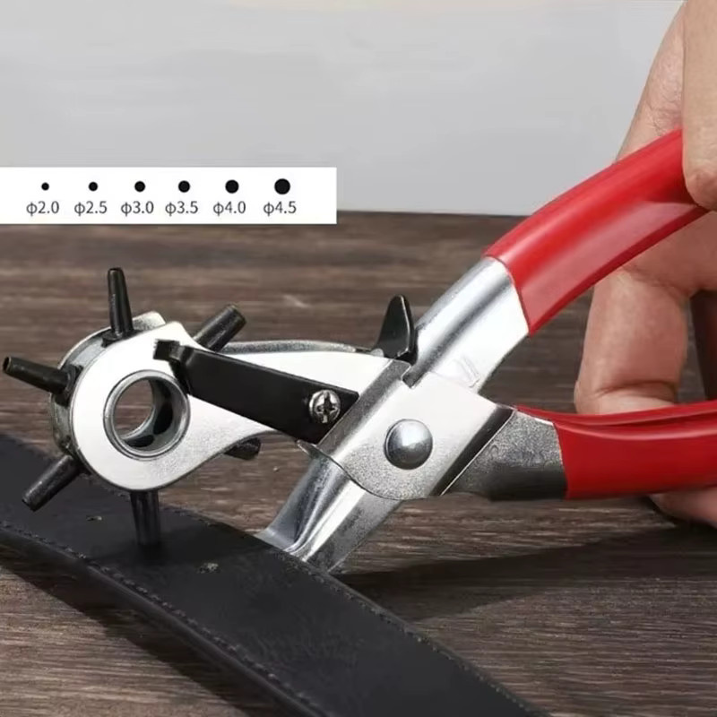 JUSTINLAU 6-in-1 Gürtelstanzmaschine Manuelle Lochstanze für Leder und Handwerk - Bild 2