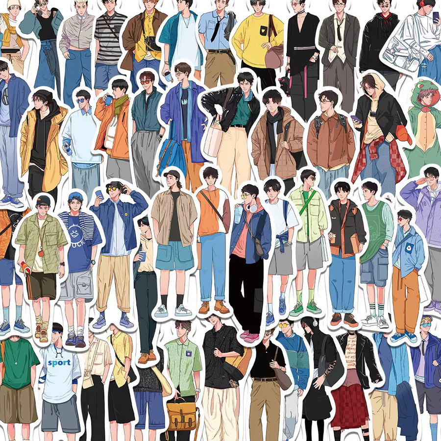 Charile Cartoon-Sticker, multicolor, 10-teiliges Set - Bild 2
