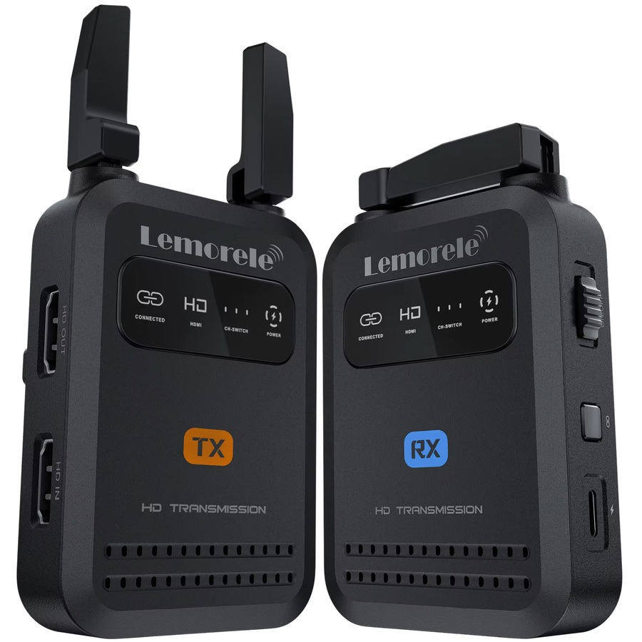 Lemorele HDMI Wireless Transmitter Receiver 1080P Video Extender in Schwarz für Live-Streaming und Fotografie mit 200m Reichweite - Bild 4