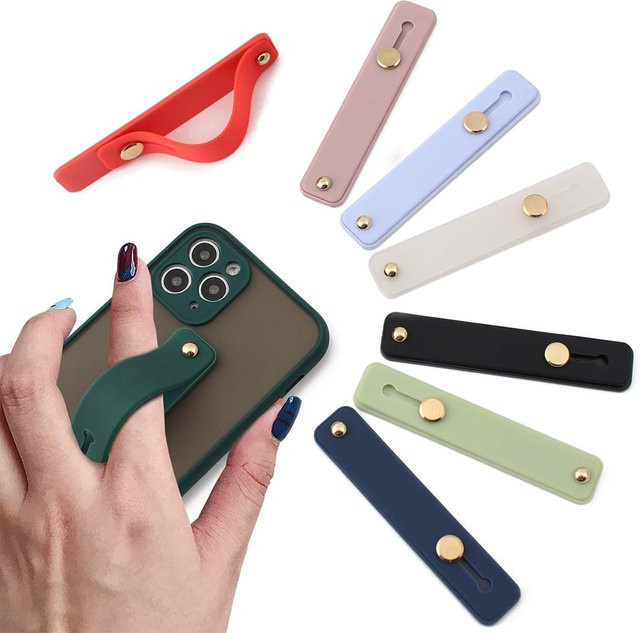 WSSHE Universal Handy Halter mit Finger Grip und Handgelenk Band in Lila - Bild 1
