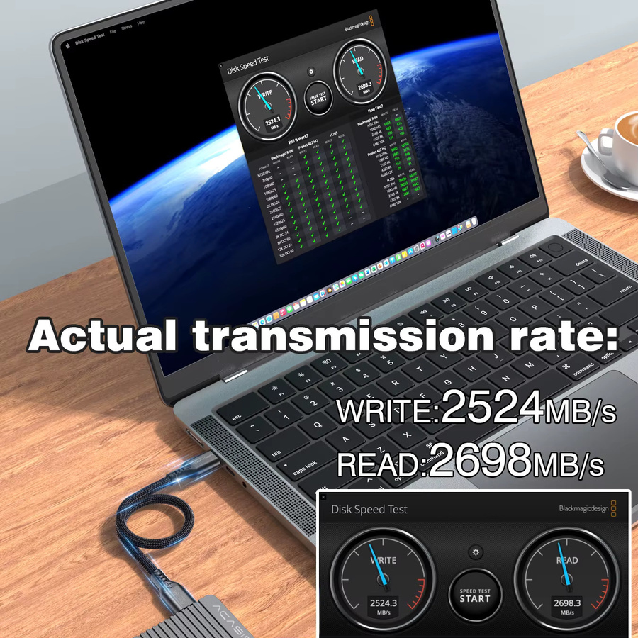 UGOURD USB 4 Thunderbolt 4 Typ-C Kabel mit 40Gbps und 240W Schnellladung für Laptops, EGPU und Smartphones, 8K 60Hz UHD Videokabel, Schwarz/Grau - Bild 2