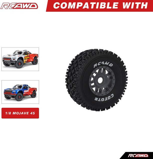 RCAWD All-Terrain-Gummi-Radreifen, 2-teiliges Set, 1:8, Zubehör - Bild 1