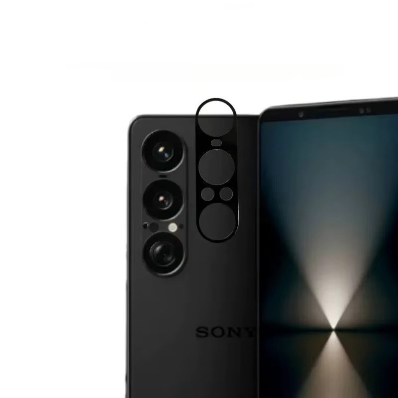 Sony Xperia 1 VII Kamera Objektiv Schutzfolie aus gehärtetem Glas in Schwarz mit Ultra HD 9H Schutz - Bild 4