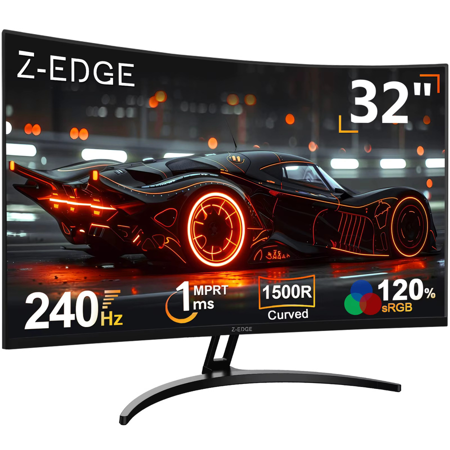 Z-EDGE 32 Zoll Curved Gaming Monitor Full HD, 240Hz, VA-Panel, 1ms MPRT, FreeSync, HDR10, Schwarz - Bild 2