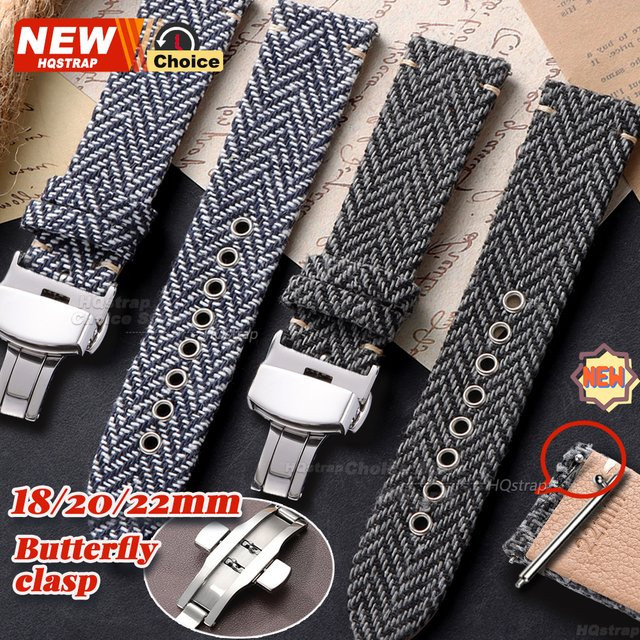 HQstrap Uhrenarmband Nylon, Bunt, Schmetterlingsverschluss - Bild 1
