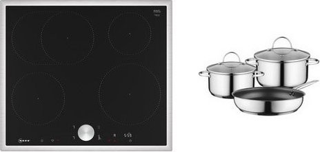 Neff TPLE564I1 Autark-Induktionskochfeld Set aus T56STF1L0 und Z943SE0 in Edelstahl und Schwarz mit Smart Home Integration - Bild 1