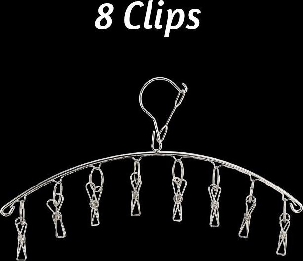 Wäscheständer aus Edelstahl mit 6 bis 20 Clips von Yiran Furniture in Grau - Bild 1