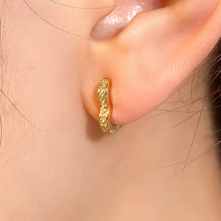 ZAKOL Creolen, Zirkonia, Gold, Unisex - Bild 2