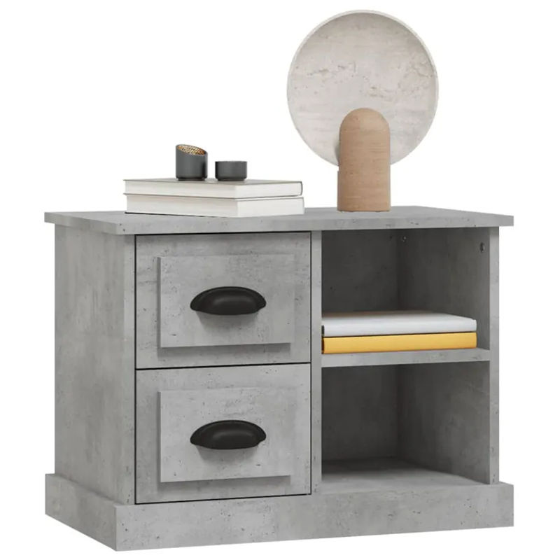 Vidaxl Nachttisch in Betongrau im Industrial Design, B/T/H: 60 x 35,5 x 45 cm - Bild 2