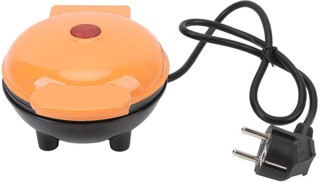 OutsideWorld Mini Kuchenbäcker mit 350W, Elektrische Lava-Kuchenmaschine mit Antihaftbeschichtung und Doppelseitiger Heizung, Orange - Bild 1