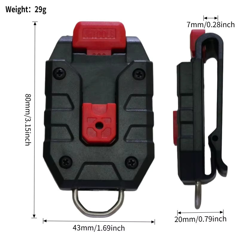 Universeller Schnellverschluss-Gürtelclip für Milwaukee und Tajima Digitalmaßbänder in Gold - Bild 5