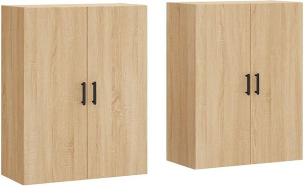 2er-Set Wandschränke von Vidaxl in Sonoma-Eiche, Modernes Design mit Drehtüren, B/T/H: 69,5 x 34 x 90 cm - Bild 1