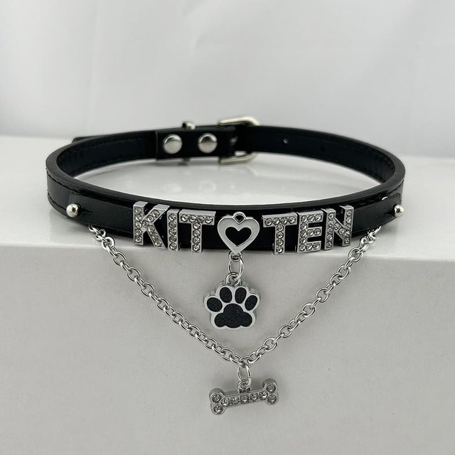 YIRAN Choker Halskette, Kristall Strass, Buchstaben, Damen - Bild 1