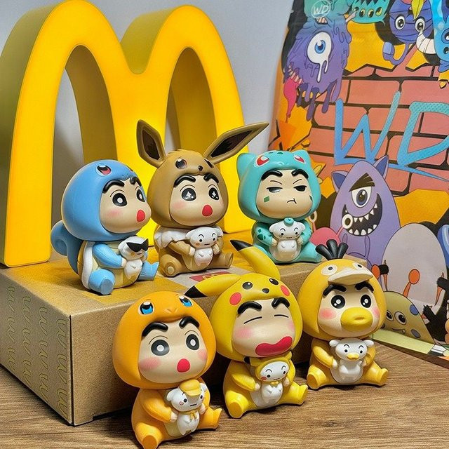 52TOYS Pokémon Crayon Shin-chan Cosplay Blindbox, Anime Figur, Einzelfigur - Bild 1