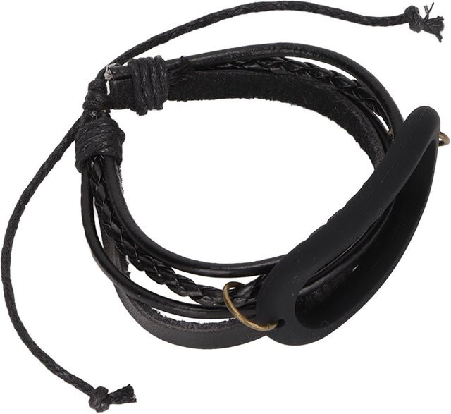KONNWEI Uhrenarmband Leder, Schwarz, Unisex - Bild 1
