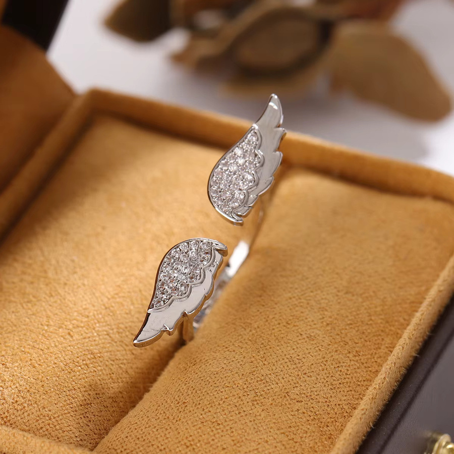 GaGa-Duck Ring 925 Silber, Kristall, Engel Flügel, Unisex - Bild 3