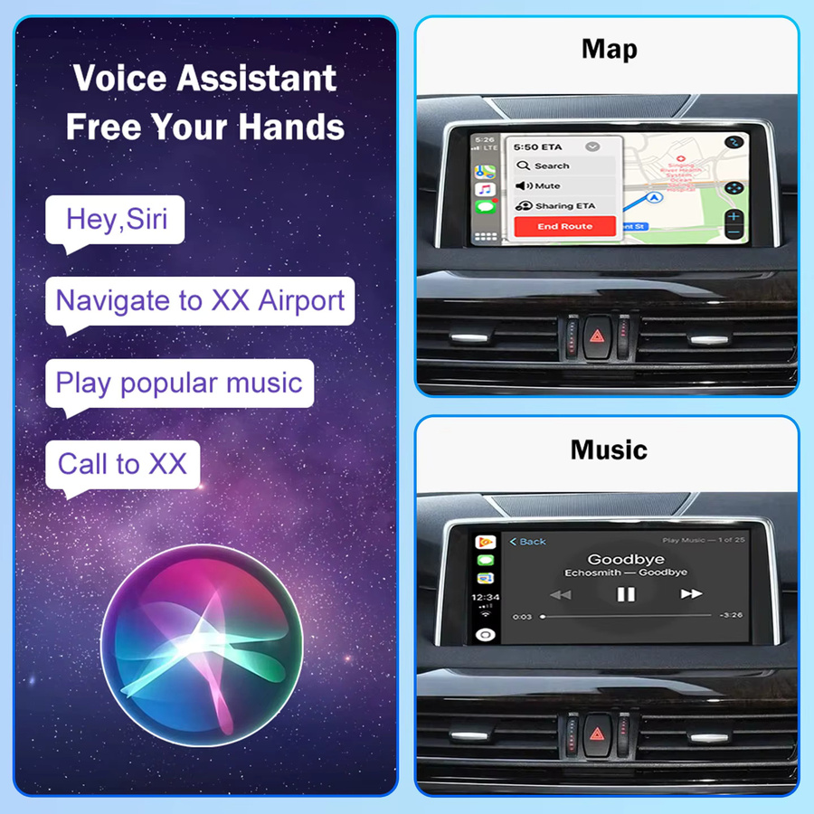 WRWD Kabelloses CarPlay und Android Auto Interface für BMW NBT/CIC Systeme sowie MINI, Schwarz - Bild 4