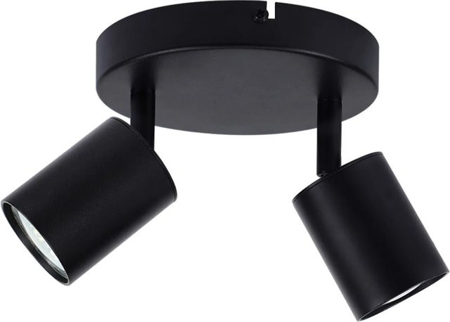 NETTLIFE Deckenstrahler aus Metall in Schwarz, moderner LED-Zylinder mit verstellbarem GU10-Leuchtmittel - Bild 1