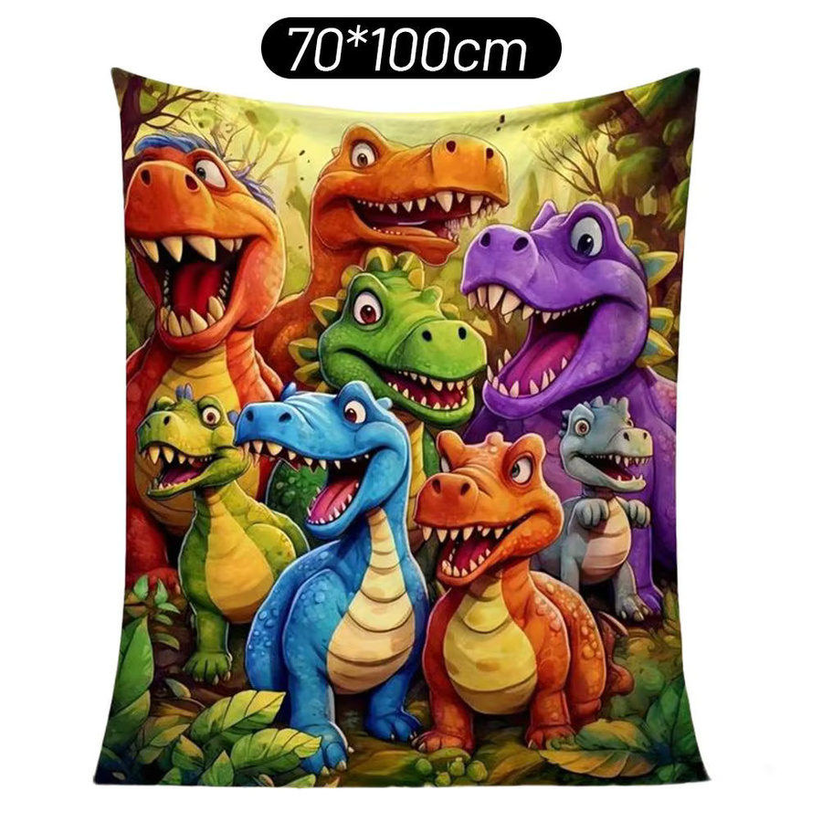 KITPIPI Dinosaurier Wandteppich und Decke mit 3D-Druck Motiv, Mehrfarbig, Waschbar - Bild 6
